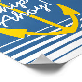 Nautical wall poster decor | Yellow boat anchor (Coin)