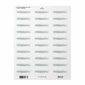Nautical Waterverf Streak Return Address Labels (Full Sheet)