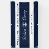 Nautical Wedding Banner 3' x 5' (Verticaal)