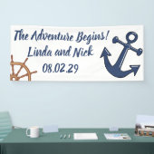 Nautical Wedding Banner Het avontuur begint (Beurs)
