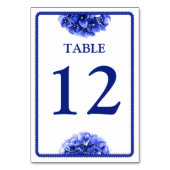 Nautical Wedding Blue Floral Waterverf Hydrangea Kaart (Achterkant)