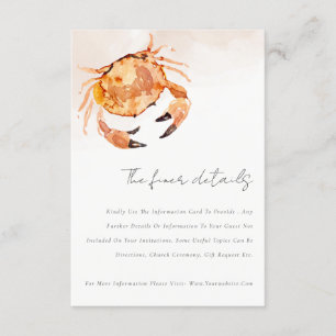 Nautical Wedding Details van de Oranje Zandkrab Na Informatiekaartje