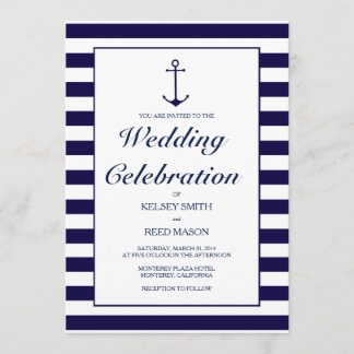 Nautical Wedding Invitation Kaart