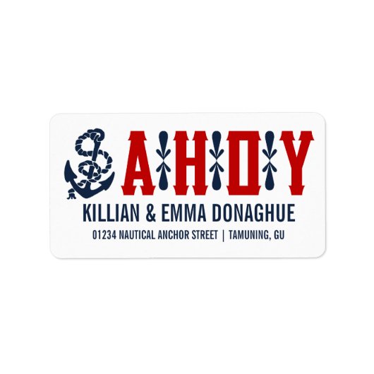  Nautical Wedding Labels (Voorkant)