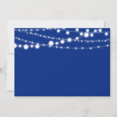 Nautical Wedding Lights & Lace Save the Date (Achterkant)