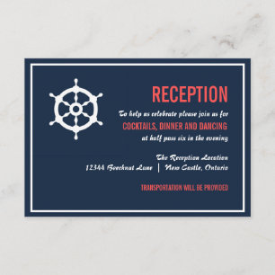 Nautical Wedding Reception Kaart van de marine en 