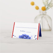 Nautical Wedding Red Blue Hydrangea Paint Drip (Voorkant)