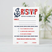  Nautical Wedding Response-kaarten RSVP Kaartje (Staand voorkant)