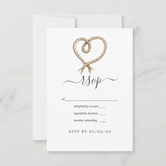 Nautical Wedding RSVP Kaartje (Voorkant)