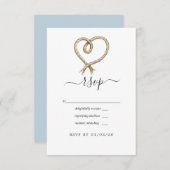 Nautical Wedding RSVP Kaartje (Voorkant / Achterkant)