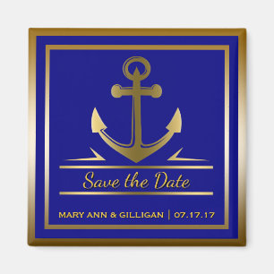 Nautical Wedding Save Date Magneet