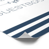 Nautical Wedding Sign Ons gastboek Poster (Hoek)