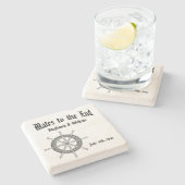 Nautical Wedding Stenen Onderzetter (Zijkant)