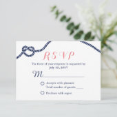 Nautical Wedding Tying the Knot RSVP (Staand voorkant)