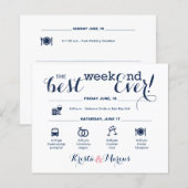 Nautical Wedding Weekend Itinerary (Voorkant / Achterkant)