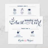 Nautical Wedding Weekend Itinerary 2 (Voorkant / Achterkant)
