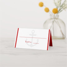 Nautical Wedding White Red Rope Anchor