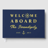 Nautical Welcome Aboard Add Name Boat (Recto)
