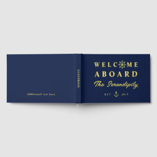Nautical Welcome Aboard Add Name Boat