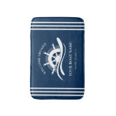 Nautical Welkome Aboard Name Ship Wheel Badmat (Voorkant Verticaal)