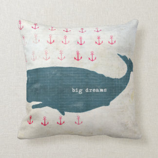 Nautical Whale Anchors Preppy Sierkussen