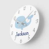 Nautical Whale Nursery Wall klok (Hoek)