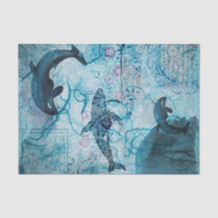 Nautical Whale Tissue Paper Tissuepapier