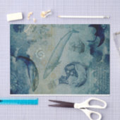  Nautical Whale Tissue Paper Tissuepapier (Craft)