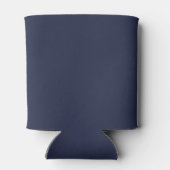 Nautical White Anchor and Custom Name on Navy Blue Blikjeskoeler (Achterkant)