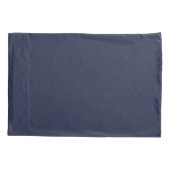 Nautical White Anchor and Custom Name on Navy Blue Kussensloop (Achterkant)
