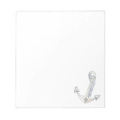 Nautical White Anchor Notitieblok (Voorkant)