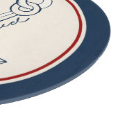 Nautical White Anchor Snijplank (Hoek)