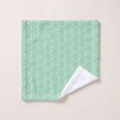 Nautical White Seahorse Skeleton Pattern Green Bad Handdoek (Wasdoekje)