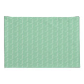 Nautical White Seahorse Skeleton Pattern Green Kussensloop (Achterkant-Rechts)