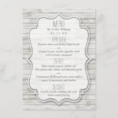 Nautical Whitewash Wood Beach Wedding Collectie Menu (Voorkant)