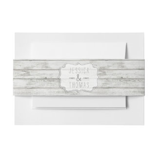 Nautical Whitewash Wood Beach Wedding Collectie Uitnodigingen Wikkel