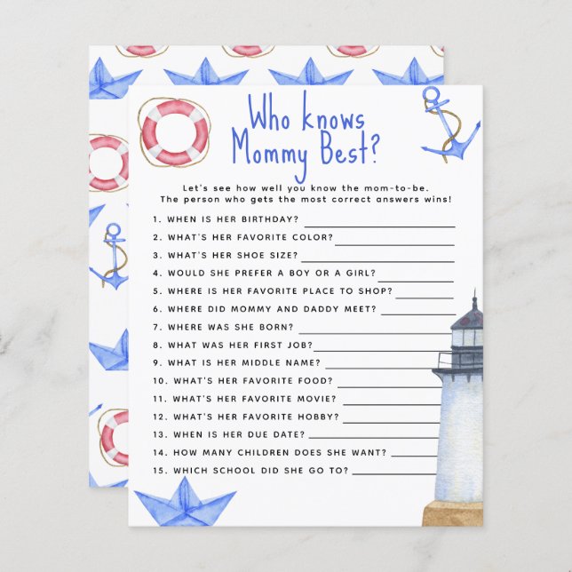 Nautical - Wie kent mama het beste (Voorkant / Achterkant)