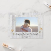 Nautical Wood Happy Vaderdag Photo Kaart (Voorkant / Achterkant in situ)