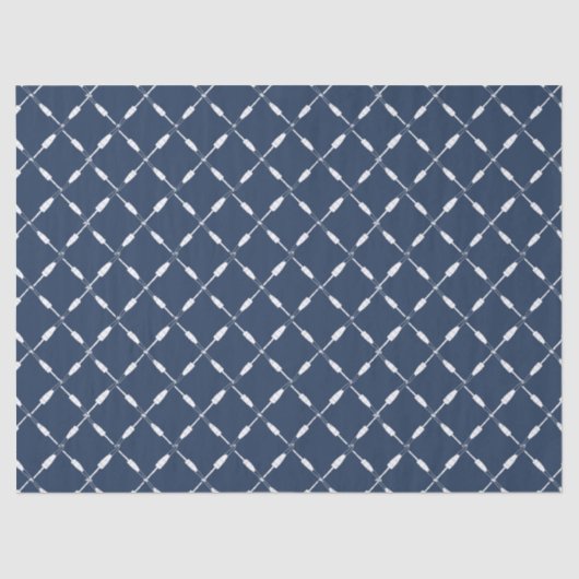 Nautical Wooden Buoys Pattern Illustrated Tissuepapier (Voorkant)