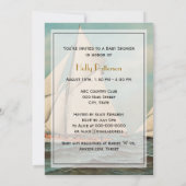 Nautical Yachts Racing #1 Baby shower Kaart (Achterkant)