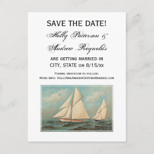 Nautical  Yachts Racing #1 Sparen de Datum Aankondigingskaart