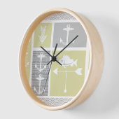 Nautical Yellow and Grey Anchor Fish Weather Vane (Hoek)