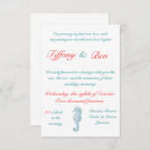 Nautical Zee Invite Kaart (Voorkant / Achterkant)