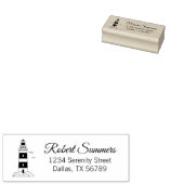 Nautical Zee Lighthouse Adres 2 Rubberstempel (Gestempeld)