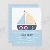 Nauticisme Nautical Baby Shower Invitations (Devant / Derrière)