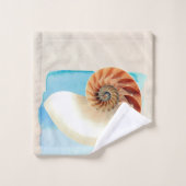 Nautilus Coquillage et sable (Gant de toilette)