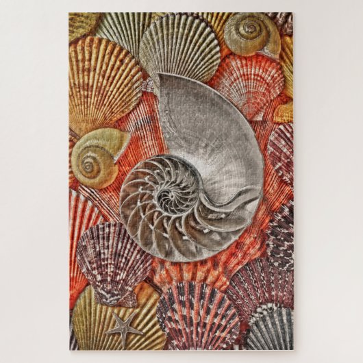 Nautilus en zeeschildpadden legpuzzel (Verticaal)