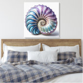 Nautilus - Ingewikkeld Canvas Art Print (Insitu (Slaapkamer))