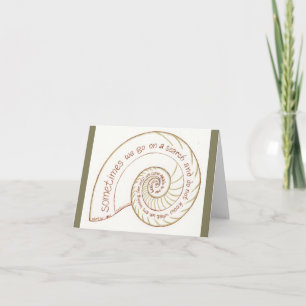 Nautilus Notecard met Robert Lax Quote Kaart