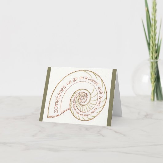 Nautilus Notecard met Robert Lax Quote Kaart (Voorkant)